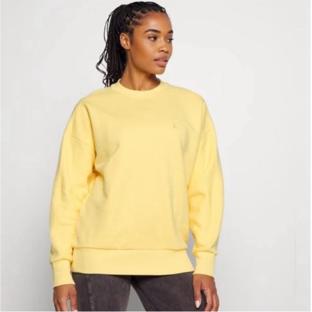 Sweaty Betty Yellow Crewneck Pullover Sweatshirt